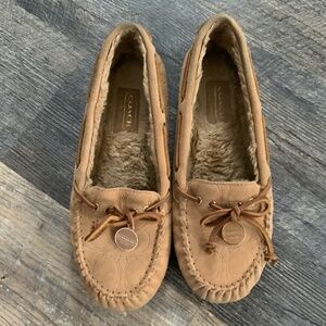 Coach Camel Moccasins Sz 7